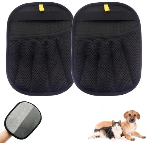 Guantes quitapelos para mascotas, 2025, guantes magnéticos para el cuidado del pelaje, guante magnético para eliminar el pelo de mascotas, guante antiestático de doble cara para un pelaje liso y