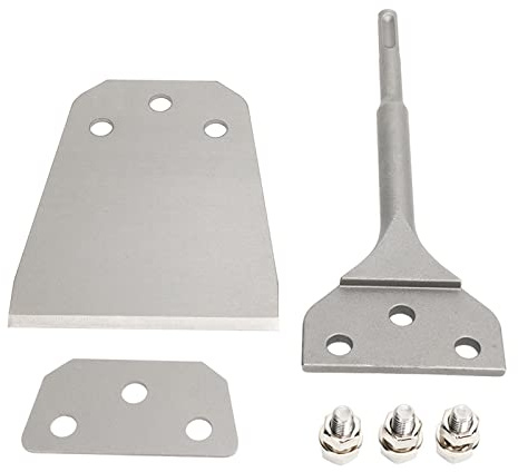 DANAIXZ Raschietto per pavimenti resistente da 4 pollici Scalpello per raschietto in acciaio per molle con manico rotondo per rimozione malta colla per piastrelle Rimodellamento cu