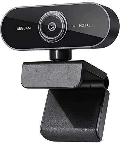Webcam avec Microphone, Full HD 1080P Streaming Camera pour PC/Mac/Laptop, Plug and Play USB Wide Angle Web Cam pour Youtube,Skype,Zoom,Xbox One Video Calling, Studying and Conference