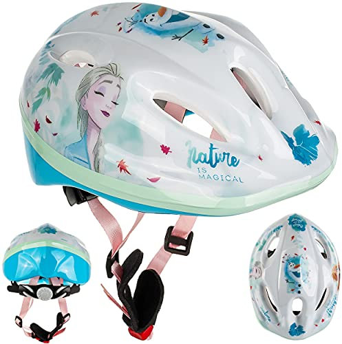 alles-meine.de GmbH Kinderhelm/Fahrradhelm - die Eiskönigin - Frozen - Gr. 52-56 - Circa 3 bis 15 Jahre - Größen verstellbar/mitwachsend - TÜV geprüft - Helm - für Roller u..