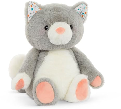 B. Softies Gosedjur, katt, supermjuk och stor – plyschdjur, baksmälla, grå, baby och barn, leksaker för flickor och pojkar från 0 månader