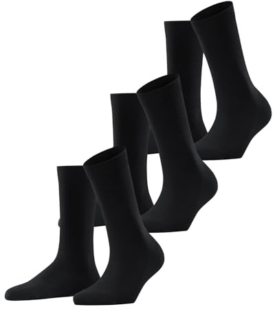 FALKE Femme Family Multipack W So Coton Durable Unies Chaussettes, Noir Black 3009, 39-42 EU