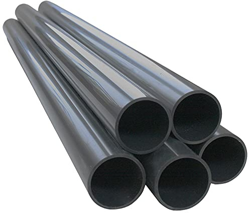 Baumaxxe PVC Rohr 63mm - 5x Kunststoffrohre 1 Meter - 10 Bar - bm056 | 2 Zoll, 3mm Wandstärke, glatte Rohrenden zum Verkleben in KlebeMuffe 63mm, Pool Zubehör für Poolverohrung 63mm