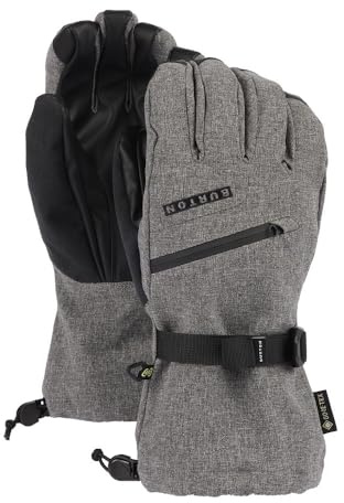 Burton Men’s Gore-TEX Insulated Gloves – Waterproof Winter Snowboard Gloves, Gray Heather, X-Large