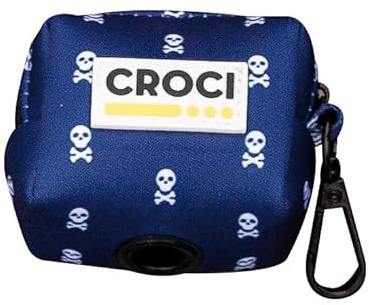 Croci Porte-sacs hygiéniques pour chiens | Motif Pirates | Dimensions : 6 x 4 cm