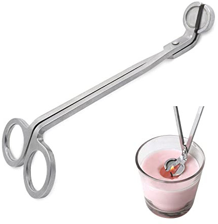 Ciseaux à Mèche, Ciseaux pour Mèche de Bougie, Coupe Mèche pour Bougie, Ciseaux à Bougies, Coupe Mèche, Coupe Mèche à Ciseaux en Acier Inoxydable, Outil Coupe Mèche pour Amateurs de Bougies Parfumées