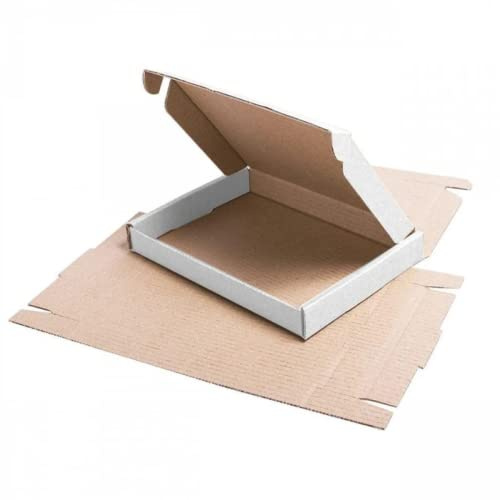 10 x C4 A4 White Box 345x240x22mm (13.6x9.5x0.8) RM Large Letter Cardboard Shipping Mailing Boxes