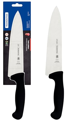 Tramontina Cuchillo Carnicero en Acero Inoxidable Professional Negro NSF 21 cm