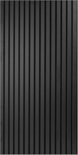 Art3d Paneles Acústicos 60 x 120 cm MDF 4 Paneles Acústicos de Madera 3D Paneles de Pared Revestimiento de lamas fonoabsorbentes para paredes y techos de 2 cm de espesor Negro 2.88㎡