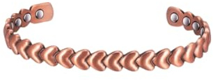 Svadia Bracciale Tibetano in Rame con Magneti, Regolabile per Uomo e Donna. Design Artigianale Elegante in Rame, Comodo e Versatile per l’Uso Quotidiano.