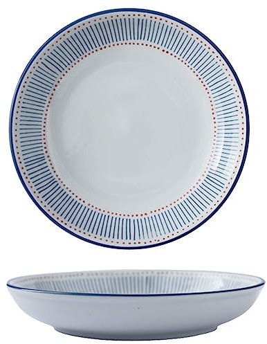 NGDECOR Ciotole per Pasta in Ceramica, Piatti da Portata da 8 Pollici Set di 2 Piatti Fondi da Cena, Zuppiera Piatti da Portata Rotondi in Porcellana per Cucina Ristorante