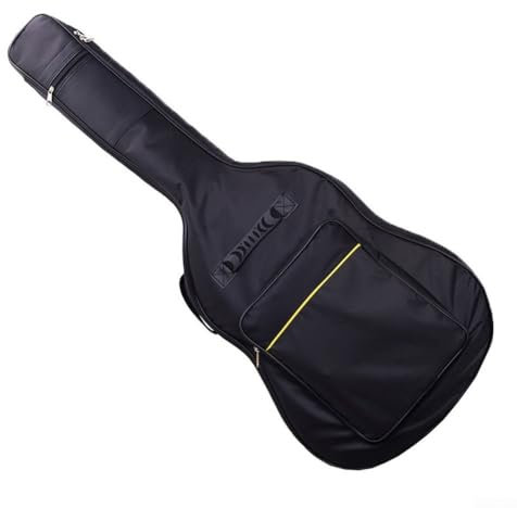 Zoegneer Gitarrentasche mit zwei Gurten, gepolstert, schwarz, passend für Standard 41 Akustikgitarren, Wie abgebildet