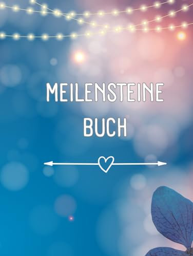 Meilensteine Buch: BLAU, Erinnerungsalbum, Babyalbum, Kinderalbum, Fotoalbum, Geschenk zur Geburt