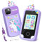 Smart Phone per Bambini, Weslery Cellulare per Bambini con Touchscreen Doppia Fotocamera Lettore Musicale MP3 Cellulare per Bambini con Scheda TF 32 GB Cover in Silicone e Cordino per Ragazzi Ragazze