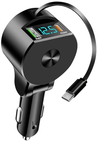 eppfun Carica Cellulare per Auto, 75W Caricatore Auto USB C, Accendisigari Auto 12V, PD & QC 3.0 Fast Charging Compatibile con iPhone16/15/iPad/Tablet/Galaxy serie