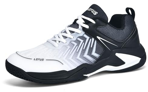 JiuQing Badminton Schuhe Männer Frauen Tischtennis Turnschuhe Leichte Komfort Tennis Squash Sport Schuhe,Schwarz,38 EU