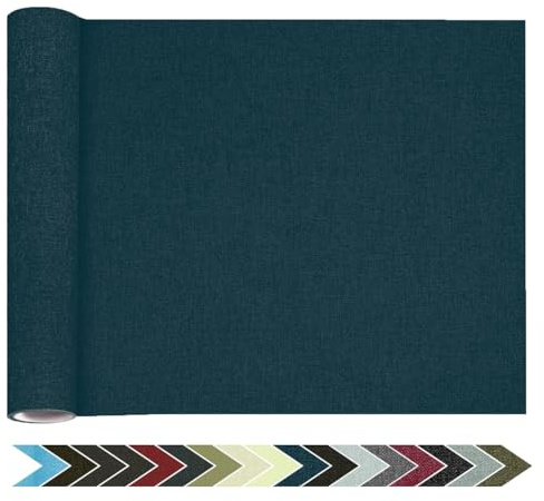 Flicken Selbstklebend Stoff, Leinen Reparatur Patches, Stoffe Reparatur, 20 x 100 cm Leinenstoff Patches Selbstklebend für Sofa, Bürostuhl, Autositze, Kopfteile, Vorhang - Dunkel Blau