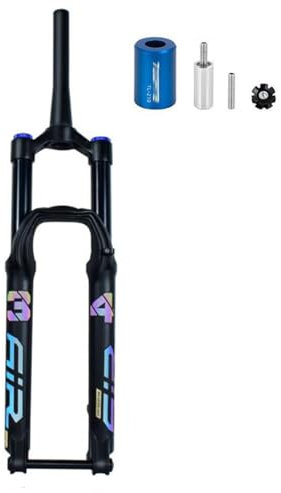 ZECHAO 27,5/29 Zoll Mountainbike Federgabel, Legierung, 160mm Federweg 34mm Rohre Scheibenbremse Steckachse 15X100 mm Schulter-/Drahtsteuerungsgabel(Tapered Manual Lock,29inch)