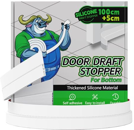 ALITAIYI Zugluftstopper für Türen,Silikon zugluftstopper haustür schallschutz tür,Staubschutz haustür dichtung türdichtung selbstklebend,türdichtung unten isolierung gegen kälte