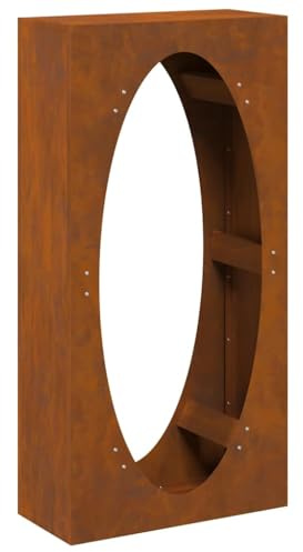 vidaXL Vedställ 50x23x100 cm väderbeständigt stål, öppen spis vedhållare, stockhållare, stockstativ, inomhus vedförvaring, vedställ, stockställ