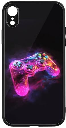 CRIVOTA For IPhoneXR Case - All-new Game Controller Design, Glass Back + TPU Inner Shell, Extreme Slimness, Military-grade Tested, Bare-Hand Feel, Precise Cutouts, Cell Phone Cases for Boys Girls