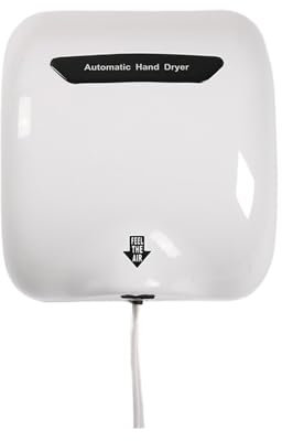 Sèche-mains, Sèche-mains automatique avec vent à grande vitesse HEPA, sèche-mains électrique 304ss for salle de bain commerciale,Débit d'air puissant(White hand dryers)