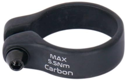 Ultraleichte Fahrradsattelklemme 8 g aus Carbon Fiber – 31,8/34,9 mm doppelte Größe mit Titanschrauben, kompatibel mit Rennrad/Mountainbike (31,8 mm/1,25 Zoll)
