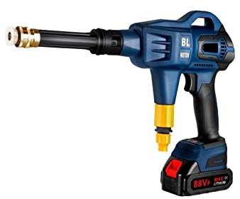 Pistolet De Pulvérisation Électrique sans Brosse 150Bar 3200W Machine De Nettoyage d'eau À Haute Pression Outils De Nettoyage De Jardin for Batterie 18V,Nettoyeur Haute Pression sans Fil Puissant(Wit