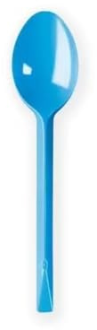 20/80 CUCCHIAI riutilizzabili VARI COLORI posate colorate 17cm per cerimonie feste compleanno party (Azzurro, 20 pezzi)