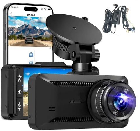 orzym Dashcam 4K Pro – Enregistrement Ultra HD avec caméras Avant/arrière, Vision Nocturne et Surveillance 24h/24 Double caméra pour Voiture avec Grand Angle