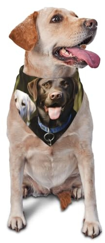 Labrador Hundehalstuch, Zubehör für kleine, mittelgroße Hunde und Katzen, Foto-Requisite, dreieckiges Haustierhalstuch, verstellbares Welpen-Lätzchen, waschbar, Hundehalstuch, Welpen-Halstuch