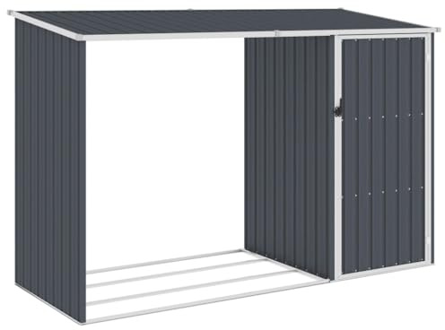 Abri à Bois de Jardin Anthracite 245x98x159 cm Acier galvanisé, Maison & Jardin, Pelouses & Jardins, Vie en extérieur, Structures extérieures, Cabanes & abris de Jardin, Anthracite, (Poids 27.64KG)
