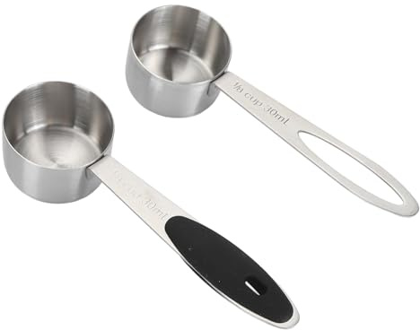 Fyearfly Cuchara medidora de acero inoxidable para té y café, cuchara precisa de leche en polvo, herramienta de cocina esencial para mediciones precisas