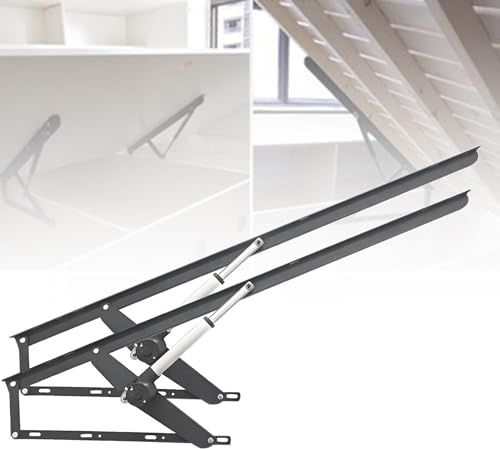 Mécanisme De Levage Électrique Robuste For Lit, Bras De Levage Pliables, Construction En Acier, Supporte Jusqu'à 600 Kg, For Lits Et Sommiers. Matériel De Levage(Schwarz,80cm)