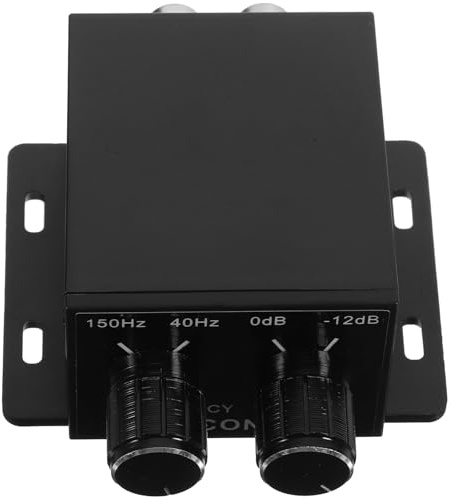 PLAFOPE Bouton de Basses RCA pour Amplificateur de Voiture Contrôleur Audio Réglable de Niveau des Basses Adaptateur Audio pour Système Embarqué Contrôle Précis du Volume