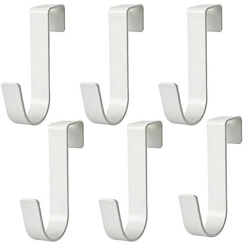 Vaniika Crochets pour radiateur de salle de bain, 6 crochets adhésifs porte-serviettes en S crochet polyvalents pour salle de bain, cuisine, armoire