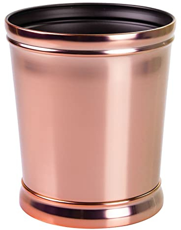 mDesign Kosmetikeimer - Ideal als Papierkorb oder Abfalleimer - Mülleimer - Abfalleimer für das Badezimmer - Modernes Design und hochwertige Materialien - Roségold