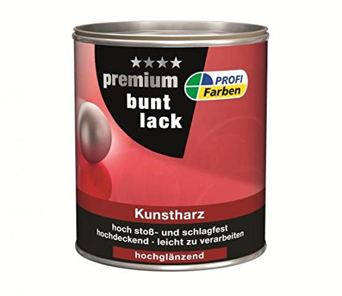 ProfiFarben Premium Buntlack Kunstharz hochglänzend 0,75 L Farbwahl, Farbe (RAL):RAL 7001 Silbergrau
