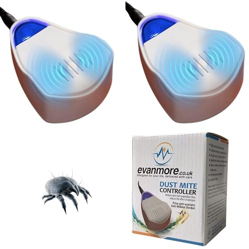 Dust Mite Controller Ultrasonic Repeller Repellent Plug in Dustmite Killer 100% Safe Non Toxic Chemical Free (2)