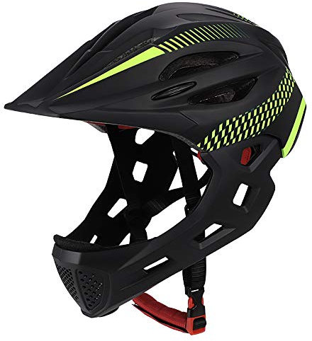 Adult Helmets Kinder Fahrradhelm Leicht Integralhelm Kinder mit Abnehmbaren Kinnschutz Visier Kinder Downhill Helm für Balance Bike Scooter Roller Skates
