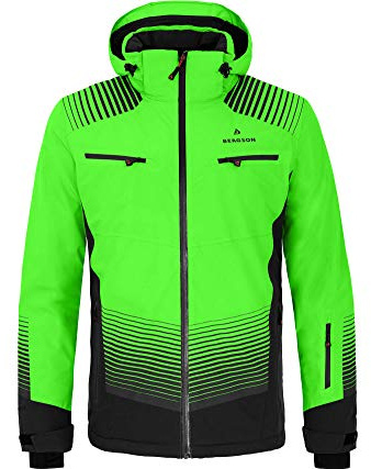 Bergson TAAVI | Herren Skijacke - Normal-/Kurz-/Langgrößen, wasserdicht (20.000 mm) & verschweißte Nähte, Winddicht & atmungsaktiv (20.000 g/m²), Unterarm-Ventilation, warm wattiert (120g/80g), Elast