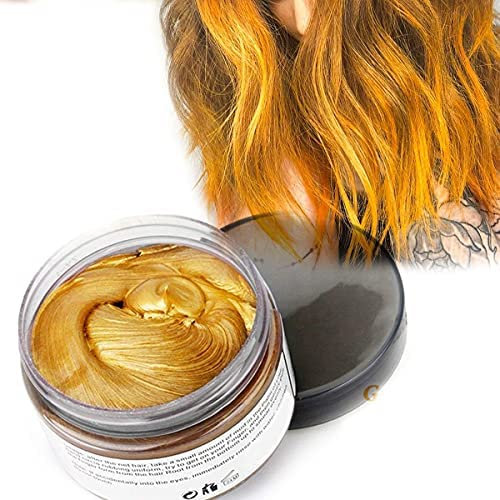 Haarfarbe Wachs Instant Haarfarbemittel Einweg-Haarschlamm Naturliche Frisur Creme Tempor?re Modelliermasse Pomade Unisex Gold