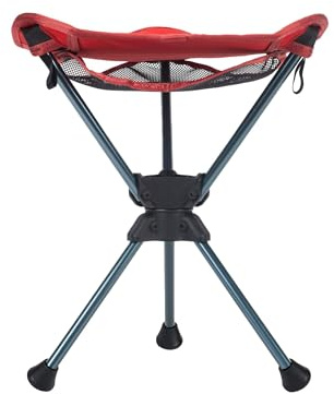GRAND TRUNK Compass 360° Swivel Camping Stool | Ultralight Foldable Tripod Seat with Aluminum Frame | Portable Outdoor Chair for Hiking, Fishing & Travel | Clay Red