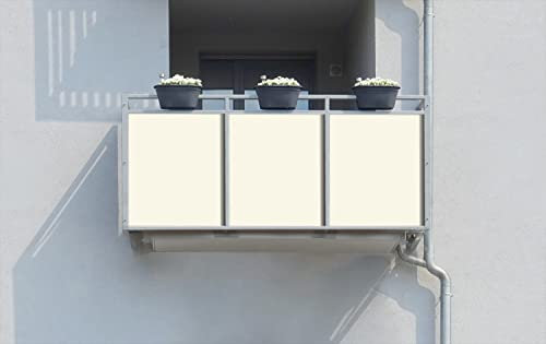 Wallario Balkonverkleidung, Sichtschutz, Windschutz, Meterware nach Maß mit vormontierten Ösen - Motiv Beige (Grundpreis: 29,95Eur/m)