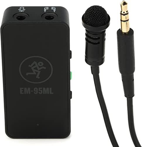 MACKIE EM-95ML micrófono de solapa para smartphones y cámaras DSLR con amplificador integrado y sonido de calidad profesional