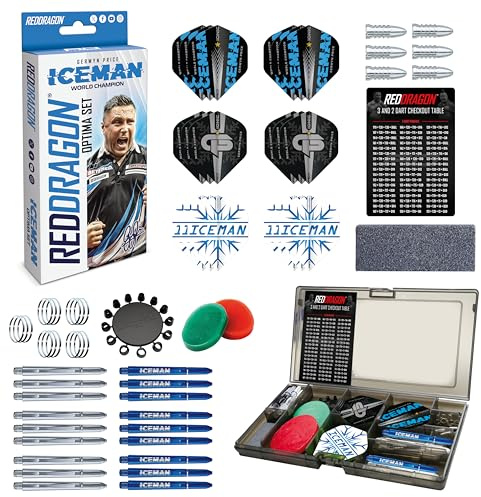 RED DRAGON Darts – Professionelles Dartzubehör | Mehrere Optionen verfügbar | Komplettes Dartzubehör (Flights, Schäfte, Griffwachs und mehr) oder Präzisions-Dart-Übungsringe