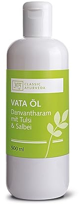 Classic Ayurveda Vata Öl | Ayurvedisches Massageöl mit Tulsi, 500 ml