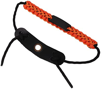 Alomejor Bogen-Bogenschießen-Handgelenkschlinge, Hochflexibles Nylon-Bogenschießen-Handgelenkseil, Handgewebt, Verstellbar für das Schießen (Orange)