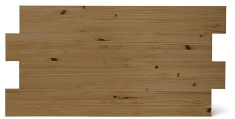 Raw Wood - Testiera letto King Size in legno massello 180x80 cm Stile Nordico Fatto a mano in Spagna - Higashi Dark