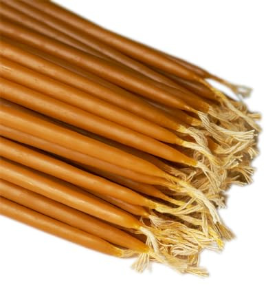 Griechische Kerzen aus 100% reiner Bienenwachs rauchfrei hangemacht N1 23cm (50)